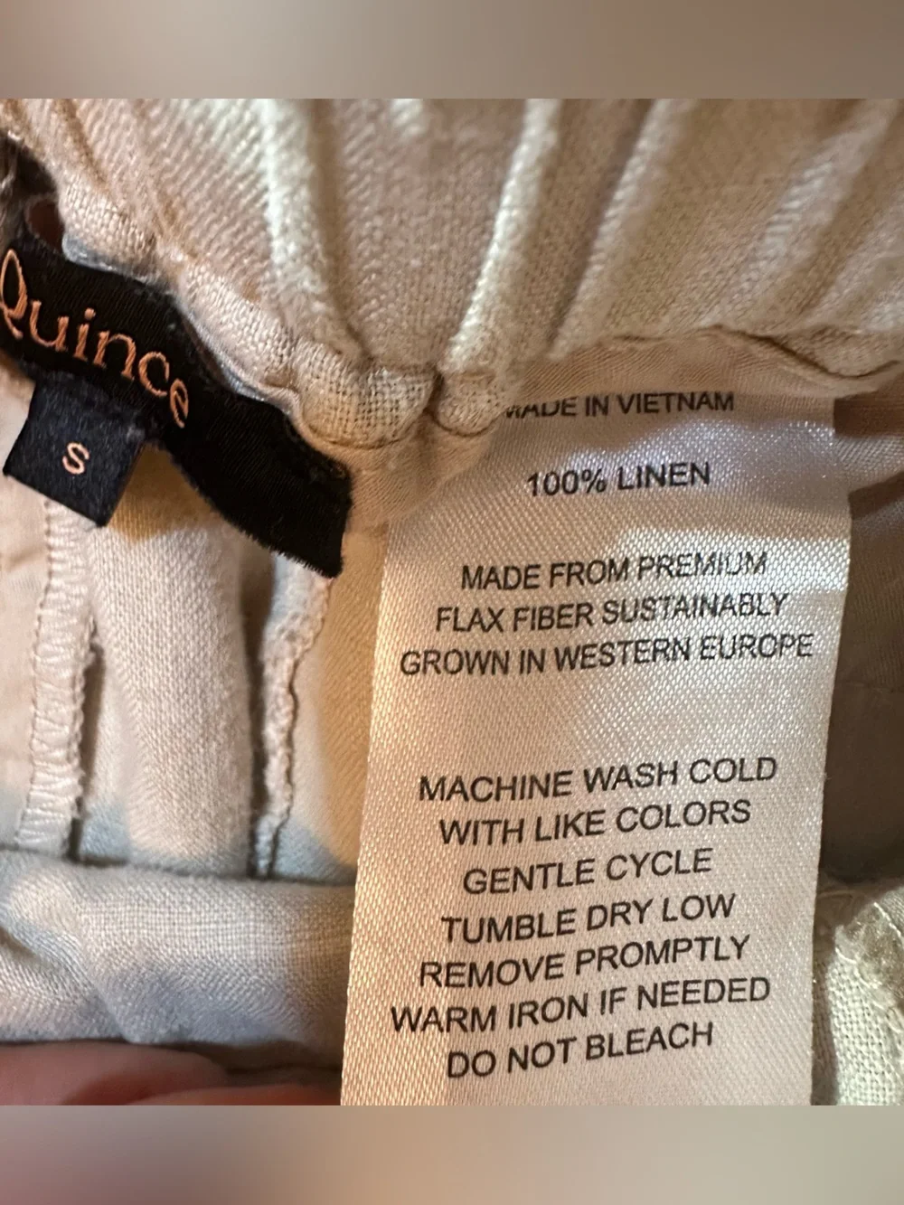 Quince 100% Europe Linen Pants. Size S (A3)
